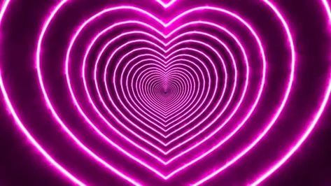 Heart Projector Background, Pink Cybercore, Heart Animation, Neon Tunnel, Y2k Swag, Gfx Background, Heart Aura, Tunnel Wallpaper, Heart Tunnel