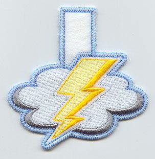 Lightning Bolt Clothespin Cozy (In-the-Hoop) Chip Clips, Filing Cabinets, Hoop Embroidery, Embroidery Library, Lightning Bolt, Flowers Nature, Clothes Pins, Machine Embroidery Designs, Machine Embroidery