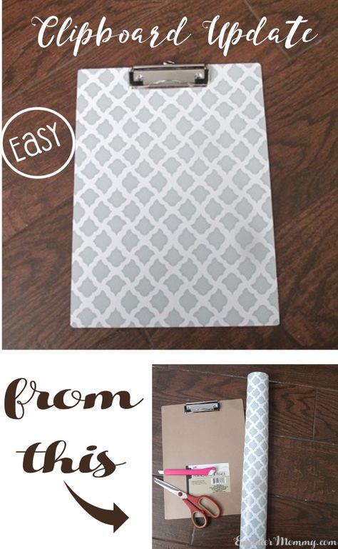 Looking for a way to spruce up those dollar store clipboards? You will not believe how easy and fun this technique is! Projects For Seniors, Clipboard Crafts, Diy Clipboard, Clipboard Decorating, Hostess Cupcakes, Crafts For Teens To Make, Dollar Store Hacks, Cubicle Decor, Office Supply Organization