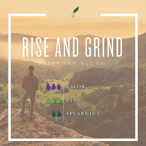 Rise and Grind Diffuser Blend Young Living Valor, Lime, and Spearmint Essential Oils Diffuser Blends Young Living, Living Oils Recipes, Simply Earth, Rise And Grind, Essential Oil Diffuser Blends Recipes, Young Living Essential Oils Recipes, Yl Oils, Spearmint Essential Oil, Essential Oil Diffuser Recipes