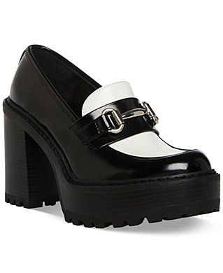 Women's Shoes: Boots, Sneakers, Heels & More - Macy's Loafer Pumps, Madden Girl Heels, Loafer Style, 2 Block, Loafers Online, White Platform, Madden Girl Shoes, Platform Loafers, Loafers Style