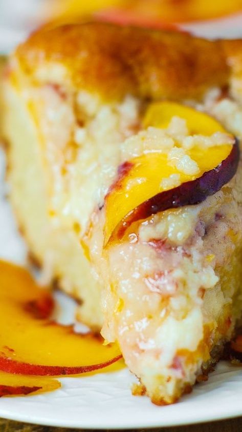 Peach Cream Cheese Cake with Streusel Topping Cakes In Springform Pan, Springform Pan Desserts, Springform Pan Recipes Desserts, Peaches And Cream Cheesecake, Springform Pan Recipes, Peaches Cream Cheese, Awesome Desserts, Coconut Dessert, Springform Pan Cake