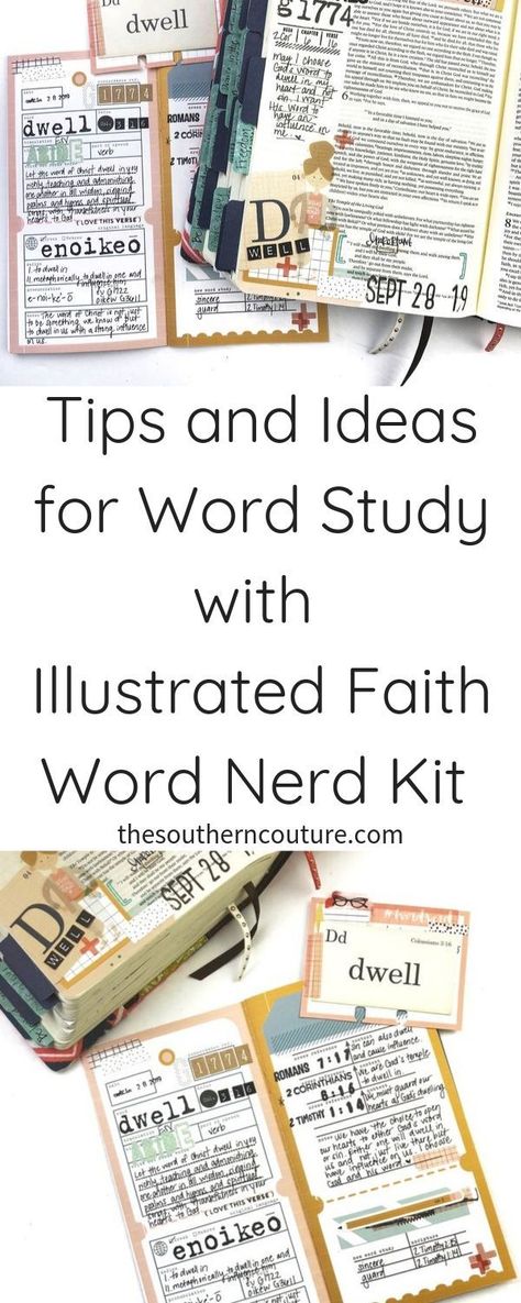 Tips and Ideas for Word Study with Illustrated Faith Word Nerd Kit - Southern Couture Faith Word, Pencil Labels, Clever Inventions, Journaling Bible, Word Nerd, Illustrated Faith, Word Study, Different Words, Note Writing