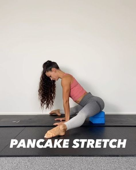 Nina Strojnik on Instagram: "PANCAKE STRETCH ❤️

The pancake stretch helps open up tight hips, which are common for many people due to prolonged sitting. Better hip mobility makes other exercises like squats, lunges, and even walking more efficient and comfortable.

This stretch targets the hamstrings and inner thigh muscles, which are often tight for beginners. Improving flexibility in these areas enhances range of motion and helps prevent injuries during other activities.

If you have goals like achieving the middle split, the pancake stretch is an excellent starting point. It helps beginners gradually improve their flexibility in a safe and controlled way.

If you are a beginner sit on yoga blocks so you can adjust stretches to your level and make them more comfortable.

EXERCISES:
✅ Pa Pancake Stretch, Improving Flexibility, Inner Thigh Muscle, Pilates Stretches, Middle Splits, Thigh Muscles, Hip Mobility, Tight Hips, Yoga Block