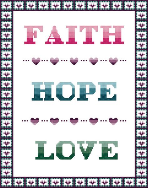 Faith Hope Love Cross Stitch Sampler by MarysStitchShop on Etsy, $5.99 Heartstrings Cross Stitch, Faith Hope Love Cross Stitch Pattern, Law Christmas, Cross Stitch Sampler Patterns, Cross Stitch Supplies, Faith Hope Love, Hope Love, Cross Stitch Samplers, Star Stitch