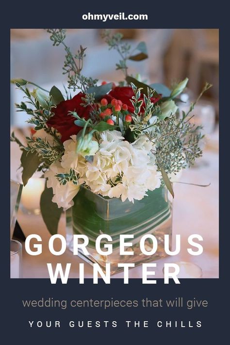 A centerpiece can truly make or break your wedding! If you are planning a winter wedding this year, consider featuring one of these winter wedding centerpiece ideas. They’re seasonally appropriate AND they steal the show! You can’t go wrong with one of these clever winter wedding centerpiece ideas. #wedding #centerpiece #weddingdecor #weddingideas Modern Winter Centerpieces, Winter Wedding Flowers Centerpieces, Winter Wedding Centerpiece Ideas, Winter Wedding Table Centerpieces, Centerpiece Ideas Wedding, Roses Tree, Christmas Wedding Flowers, Wedding Centerpiece Ideas, Winter Wedding Centerpieces