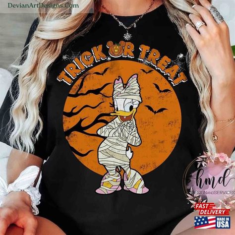 Disney Daisy Duck Costume Mummy Trick Or Treat Halloween Shirt Mickey's Not So Scary Party Tee Hoodie Unisex Check more at https://devianartdesigns.com/product/disney-daisy-duck-costume-mummy-trick-or-treat-halloween-shirt-mickey-s-not-so-scary-party-tee-hoodie-unisex/ Daisy Duck Halloween, Daisy Duck Costume, Disney Daisy Duck, Duck Costume, Scary Party, Duck Costumes, Halloween Mummy, Daisy Duck, Halloween Treats