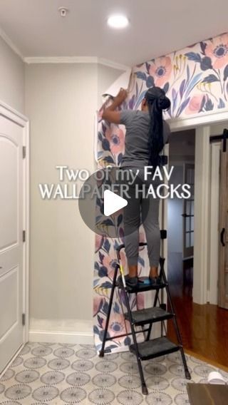 Nneka Mosley | DIY & Design + Lifestyle | PA on Instagram: "Here are two of my FAV wallpaper hacks!  As I’m finishing up the wallpaper in our laundry room reno, I had to add these. I love covering the light switch as it’s a super easy way to create a professional look with your wallpaper.  FYI: It’s easier to do with the cheap plate covers that are flat (no indentations or details on them). I’m using peel & stick wallpaper so it makes it super easy but I’ve also done this with traditional wallpaper as well. You’ll just need to use some paste to attach it.  The second hack is making a coat hanger.  All you need is a piece of 1x3 wood cut to size and some hooks.  You literally just wrap it like a gift then attach your hooks.  It’s another cool & inexpensive detail to add if you have extra wa Nook Wallpaper Ideas, Wallpaper Hacks Diy, Wallpaper Hacks, Headboard And Wallpaper, Paper Hacks, How To Wallpaper, Fav Wallpaper, Peel N Stick Wallpaper, Extra Wallpaper