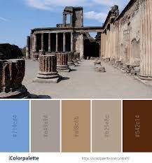 Italy Color Palette, Architecture Color Palette, Ancient Roman Architecture, Romanesque Art, Color Palette Ideas, Palette Ideas, Roman Architecture, Rome Travel, Archaeological Site