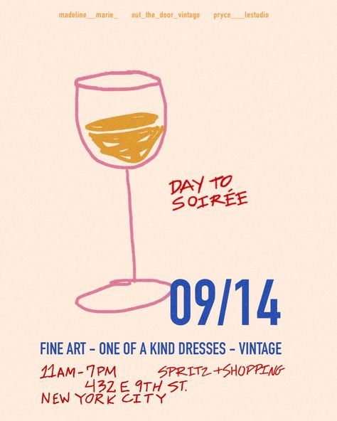 it’s pop up time!!!!! I’m so excited to announce our next pop up with @pryce___lestudio & @out_the_door_vintage a dream collab!!!! Come shop like you are in Paris with us on 9.14 at 432 E 9th St 🖤 Pop Up Invite Design, Singles Mixer Event, Pop Up Shop Poster, Postcard Graphic Design, Pancake Brunch, Hotel Theme, Sip And Shop, Drag Brunch, Horse House