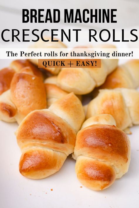 thanksgiving, Easter, Christmas easy recipes Bread Machine Crescent Rolls, Crescent Roll Bread, Crescent Roll Dough Recipes, Easy Croissant Recipe, Croissant Rolls, Easy Crescent Roll Recipes, Bread Machine Recipes Sweet, Easy Crescent Rolls, Bagel Recipe Easy