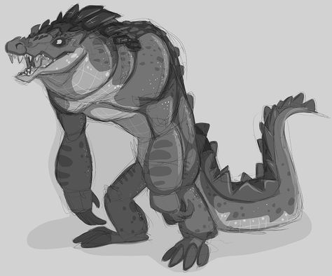 crocodile | Tumblr Crocodile Doodle, Doodle Monster, Monster Drawing, Monster Characters, Fantasy Creatures Art, Creature Concept Art, Arte Animal, Monster Art, Creature Concept