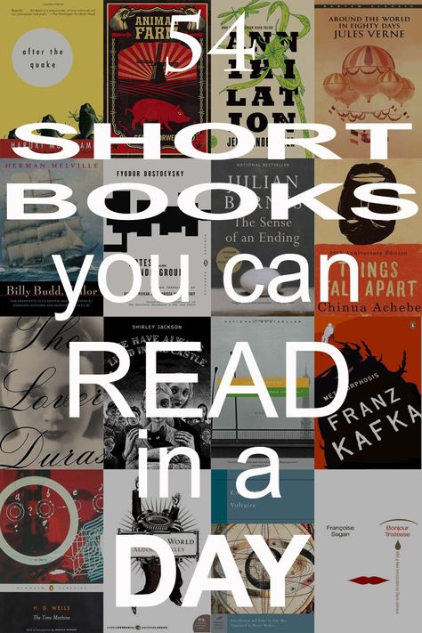 Books You Can Read In A Day, Books For Starters, Books To Read In A Day, Good Short Books, Short Books To Read In A Day, Short Book Recommendations, Short Books To Read, Chinua Achebe, Horror Literature