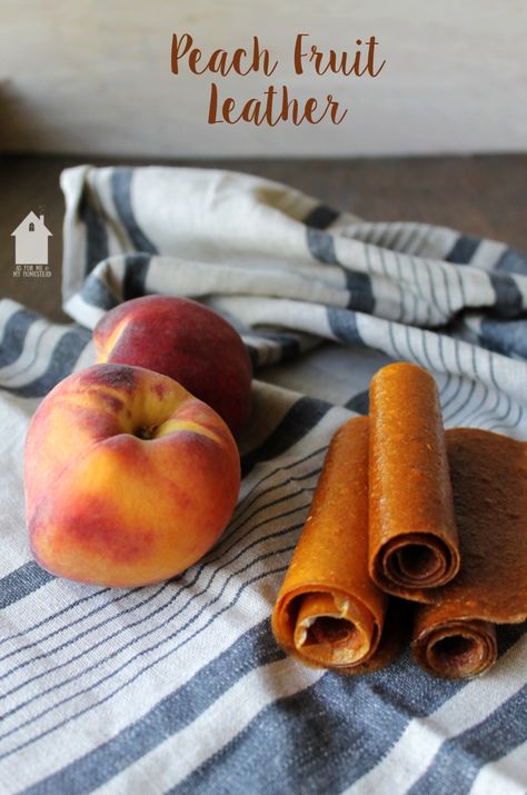 Making your own homemade Peach Fruit Leather is so easy! Get out your dehydrator and make this delicious and healthy snack! Peach Leather Recipe, Fruit Leather Recipe Oven, Fruit Leather Recipe Dehydrator, Fruit Leather Dehydrator, Homemade Fruit Leather, Fruit Leather Recipe, How To Peel Peaches, Low Fat Snacks, Fresh Fruit Recipes