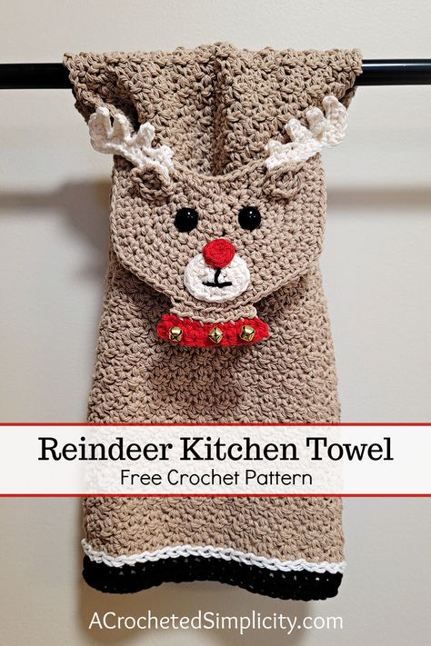 Free Christmas Patterns, Crochet Towels, Crocheting Tips, Xmas Crochet, Crochet Creatures, Crochet Dish Towels, Holiday Crochet Patterns, Crochet Towel Topper, Crochet Christmas Stocking Pattern