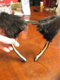 DIY cat ears and tail | cup + penny Diy Cat Tail, Diy Cat Ears, Cat Ears And Tail, Ears And Tail, Kid Friendly Halloween, Steampunk Diy, Halloween Goodies, Fur Fabric, Cat Tail