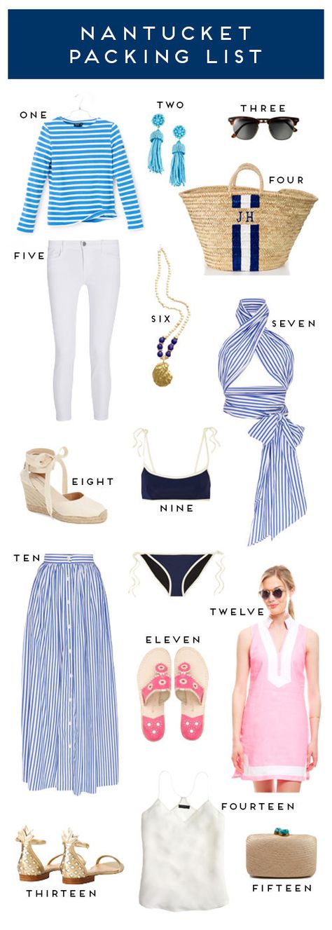 NANTUCKET PACKING LIST | Design Darling | Bloglovin’ Nantucket Packing List, Nantucket Fashion, Vacay Clothes, Preppy Packing, Marthas Vineyard Outfit, Nantucket Style Clothing, Seoul Nightlife, Vineyard Outfit, Nantucket Beach