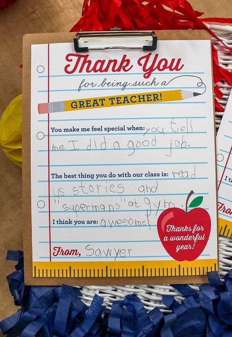 Thank You Note Teacher Appreciation Free Printable - Just Add Confetti Students Christmas Gifts, Teacher Thank You Letter, Teacher Appreciation Notes, Teacher Appreciation Letter, Free Teacher Appreciation Printables, Teacher Thank You Notes, Kids School Gifts, Teacher Appreciation Themes, Notes For Students