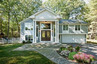 Dream Reno Project for my Raised Ranch Ranch House Entryway, Raised Ranch Exterior, Ranch Exterior Remodel, Split Level House Exterior, Split Level Remodel Exterior, Split Entry Remodel, Raised Ranch Remodel, Entryway Designs, Exterior Entryway