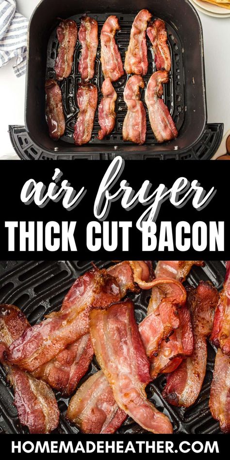 Bacon In The Air Fryer, Air Fry Bacon, Easy Bacon Recipes, Air Fryer Bacon, How To Make Bacon, Favorite Breakfast Recipes, Air Fryer Chicken Wings, Bacon Recipe, Cooking Bacon