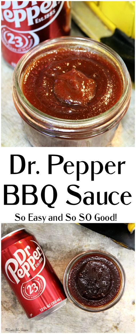 Dr. Pepper BBQ Sauce is a combination of sweet and spicy - perfect for your favorite chicken, topped on burgers and more! #DrPepper #BBQ #sauce #condiment #burgers Dr Pepper Sauce Recipe, Bbq Sauce Recipes Homemade, Sweet And Spicy Bbq Sauce Recipe, Pepper Bbq Sauce, Dr Pepper Bbq Sauce, Bbq Sauce Homemade Easy, Barbecue Sauce Recipe, Homemade Bbq Sauce Recipe, Homemade Bbq Sauce