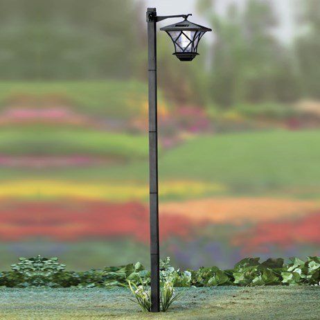 2-in-1 Solar Lamp Post Outdoor Light | Collections Etc. Planning Landscape, Solar Lamp Post, Solar Post Lights, Outdoor Solar Lamps, Solar Powered Lamp, Outdoor Lamp Posts, Led Landscape Lighting, Lamps Aesthetic, Lamp Posts