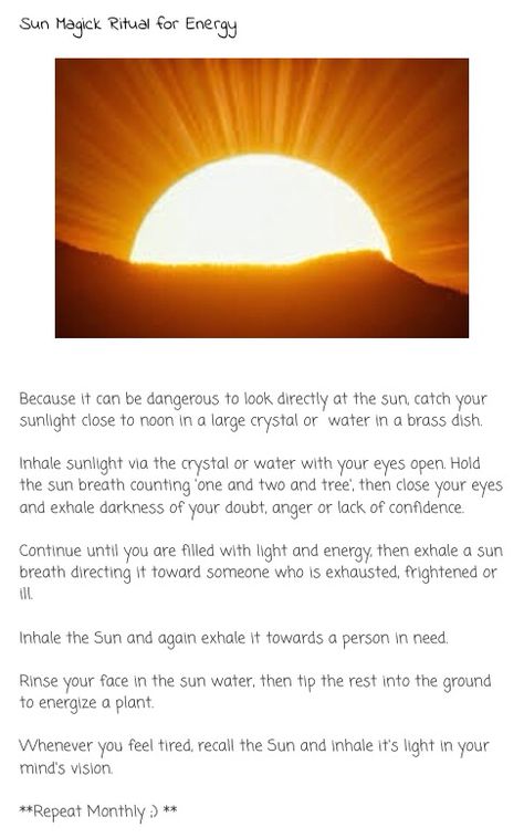 Sun Ritual Witchcraft, Sun Worship Rituals, Solar Ecplise, Sun Spells, Litha Ideas, Sun Rituals, Weather Magick, Sunrise Ritual, Sun Magick