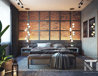 Bed Room - Industrial Style Modern Industrial Bedroom, Bedroom Industrial Chic, Industrial Modern Bedroom, Industrial Style Bedroom, Best Bed, Loft Bedroom, Industrial Bedroom, Bedroom Images, Room Decoration Ideas