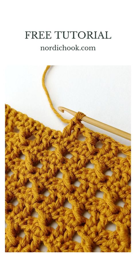 Crochet Stitch Tutorial, Mesh Crochet, Mesh Stitch, Cozy Crochet Patterns, Crochet Weaves, Stitch Tutorial, Shawl Patterns, Crochet Instructions, Crochet Stitches Tutorial