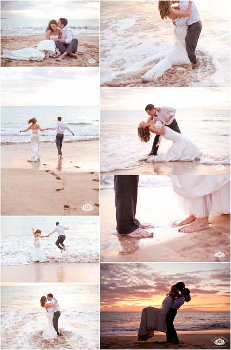 From New York to Maui! Simple, sweet, fun and full of love. Congratulations! Wedding Pictures Beach, Beach Wedding Pics, Couples Beach Photography, Wedding Fotos, Dream Beach Wedding, Beach Wedding Dress Boho, Wedding Picture Poses, Pose Fotografi, Beach Wedding Inspiration