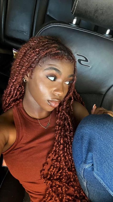 Outfit Inspo Girl, Girl Hairstyles Black, Car Selfie, Protective Hairstyles For Natural Hair, Box Braids Hairstyles For Black Women, Braids Hairstyles Pictures, Cute Box Braids Hairstyles, Twist Braid Hairstyles, Protective Hairstyles Braids