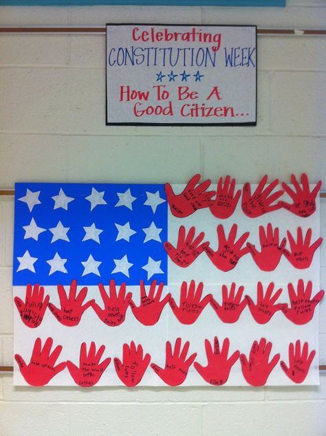 Celebrating Constitution Week...how to be a good citizen! Freedom Week Activities For Kindergarten, Freedom Week Activities, Celebrate Freedom Week Activities, Constitution Day Craft, Social Studies Classroom Decor, Classroom Constitution, Middle School Social Studies Classroom, Constitution Activities, Citizenship Activities