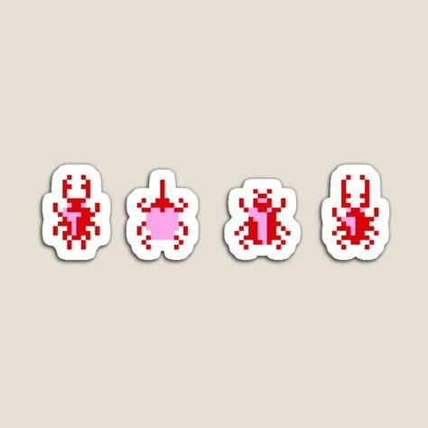 Beetle Drawing, Pixel Crochet, Pixel Pattern, Retro Gamer, Perler Bead Patterns, Beetles, Hama Beads, Cute Kawaii, How To Make Earrings