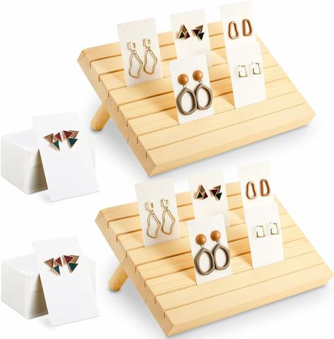 Wooden Earring Display, Wood Earring Display, Wooden Business Card Holder, Earring Card Display, Wooden Jewelry Display, Earring Display Stand, Wooden Business Card, Photo Business Cards, Earring Display Stands