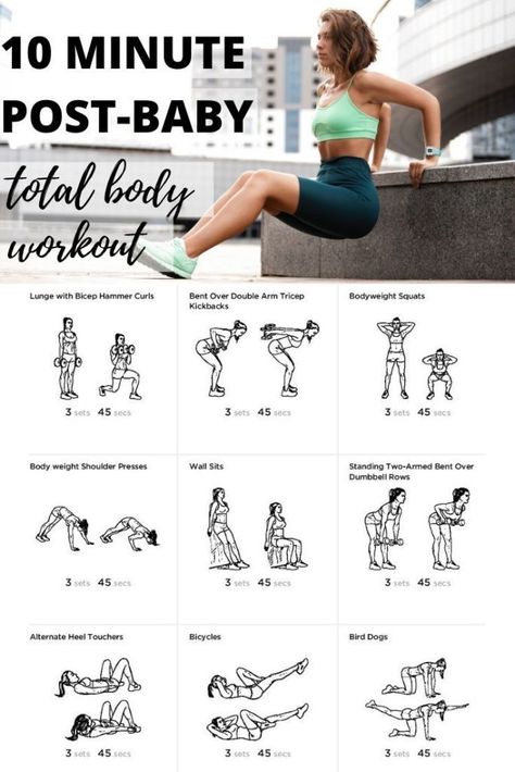 Don't have a lot of time then try this 10-minute full body post-baby workout to help you burn calories, build strength and lose weight. #postbabyweightloss #weightlos #weightlosstips Gym Workouts Postpartum, Full Body Workout Postpartum, Arm Workout Postpartum, 30 Day Postpartum Workout, Post Partum Leg Workout, Free Postpartum Workout Plan, Postpartum Weight Training, Beginner Post Partum Workout, Postpartum Strength Training