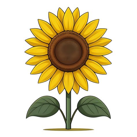 Sunflower Cartoon, Cartoon Png, Bloom Blossom, Cartoons Png, Free Illustration, Nature Plants, Silk Pillowcase, Free Illustrations, Free Graphic Design