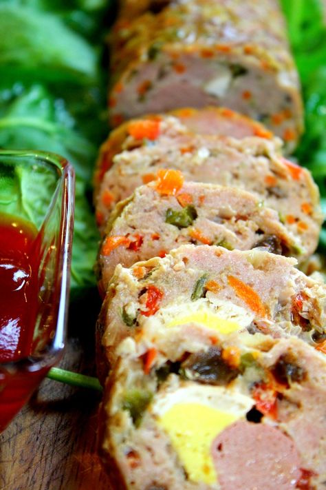 Filipino Meatloaf, Embutido Recipe, Philippines Recipes, Filipino Food Dessert, Lemon Bar, Philippines Food, Filipino Style, Filipino Dishes, Meatloaf Recipe