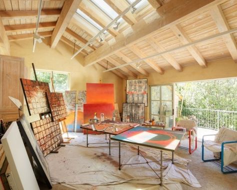 Art Studio Space, Art Studio Design, Art Studio At Home, Artistic Space, Dream Studio, Painting Studio, Design Light, Ideas Pictures, Dream Spaces