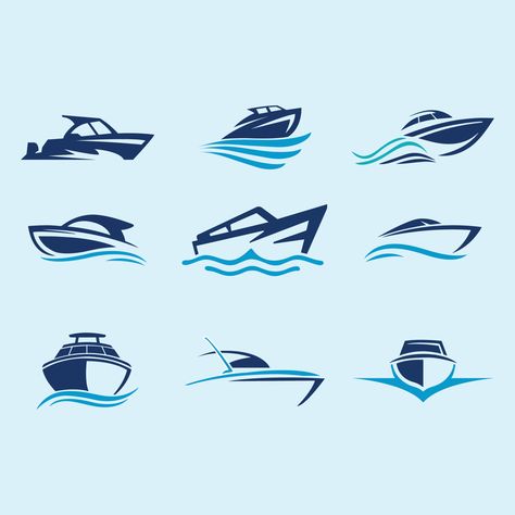 Boat Logo Design, Boat Logo, Pearl Logo, Logo Design Set, Boat Names, Boat Design, Name Design, Design Set, The Boat