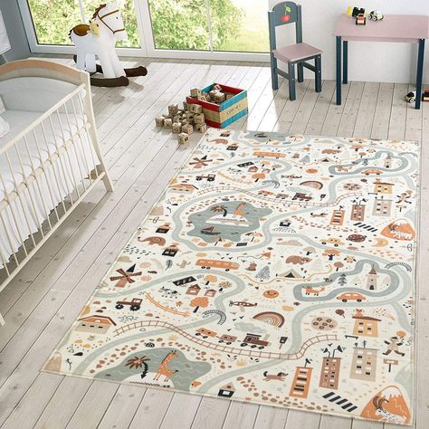 Road Rug, Soft Nursery, Road Kids, United Parcel Service, Kids Area Rugs, Playroom Rug, Play Rug, Kids Rug, City Road