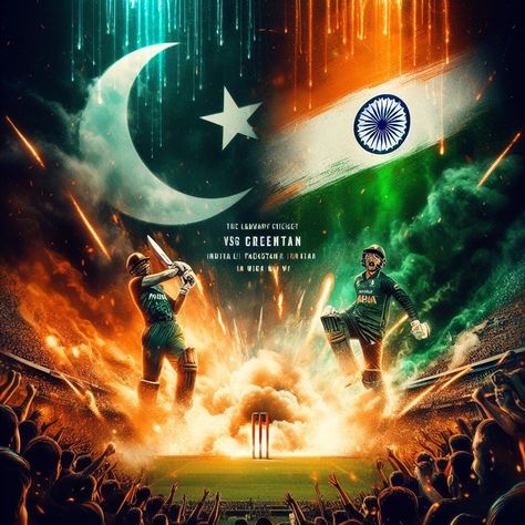 Pak vs Ind match ART India Vs Pakistan Cricket Poster, Pak Vs India Cricket, Pakistan Vs India Cricket, Cricket Poster Creative, Cricket Match Poster, India Pakistan Cricket, Pakistan Cricket Match, India Cricket Match, All Cartoon Images