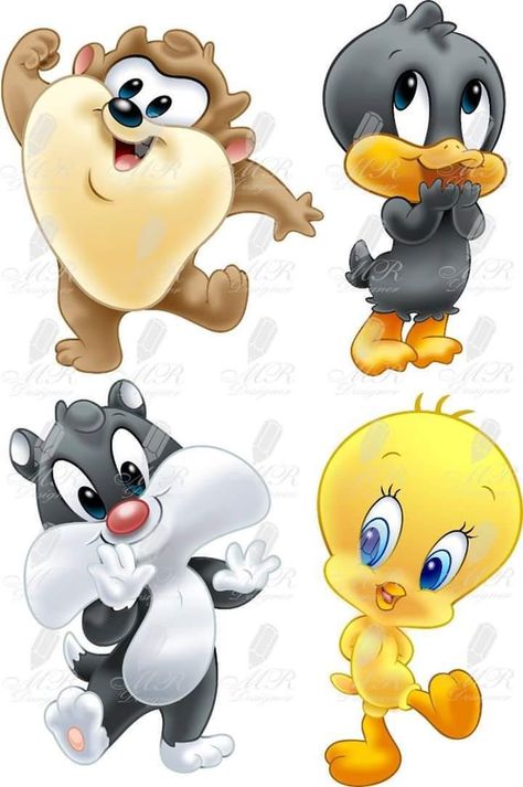 Looney Tunes Party, Tweety Bird Quotes, Looney Tunes Wallpaper, Baby Disney Characters, Baby Looney Tunes, Cute Disney Drawings, Looney Tunes Cartoons, Classic Cartoon Characters, Baby Clip Art