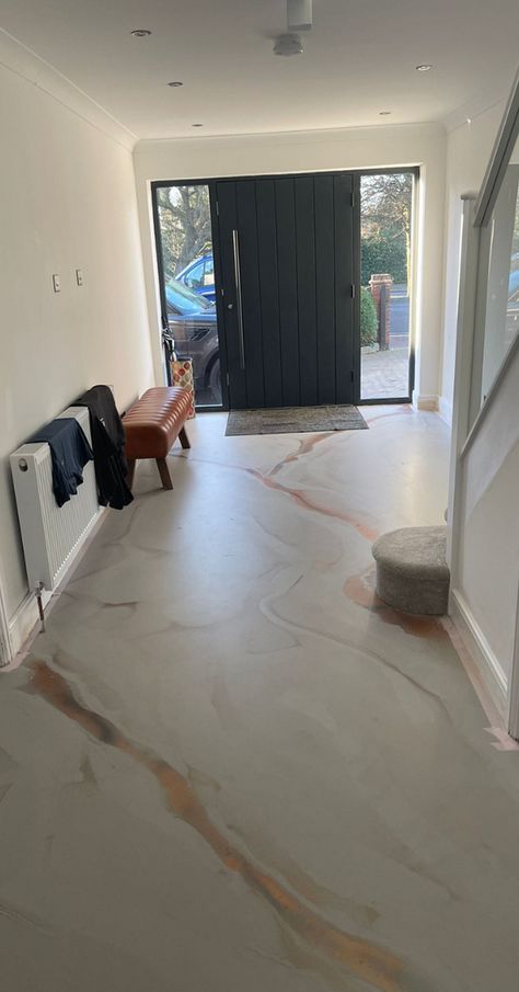 Dark Grey Epoxy Floor, Epoxy Flooring Ideas, Living Room Partition Ideas, Room Partition Ideas, Concrete Floors Living Room, Epoxy Concrete Floor, Resin Floors, Epoxy Floor Designs, Epoxy Resin Flooring