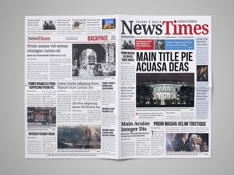 20 Page Newspaper Design v5 #Page, #Newspaper, #Design Newspaper Design Inspiration, Newspaper Design Layout, School Newspaper, Detective Game, School Paper, Desain Editorial, Newspaper Design, Indesign Templates, New Times