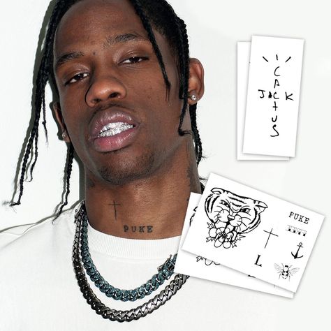 Travis Scott Tattoo, Bee Tattoo, Temporary Tattoo Designs, Discreet Tattoos, Celebrity Tattoos, Layers Of Skin, Horror Characters, Fake Tattoos, Way To Go