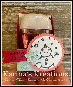 Karina's Kreations: Let it Snow Hand Sanitizer! Stampin Up Bath And Body Works Hand Sanitizer, Secret Santa Gift Exchange, Hand Sanitizer Holder, Card Crafting, Secret Santa Gift, Santa Gifts, Gift Exchange, Craft Fair, Secret Santa Gifts