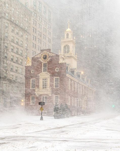 Jack New Yorker in Boston on Instagram: “Bruised and Battered. I’ve posted many Old State House shots in the snow but of all the photos I took yesterday, this one best…” A Snowy Day, Snowy Day, In Boston, New Yorker, The Snow, Big Ben, New England, Taj Mahal, Boston