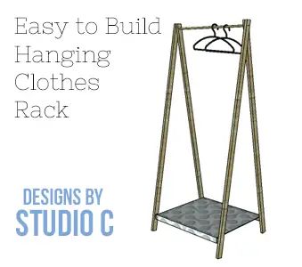 Clothes Rack Design, Folding Clothes Rack, Fabric Shelf, Hanging Clothes Racks, Build Plans, Storing Clothes, Folding Clothes, Hanging Clothes, Rack Design