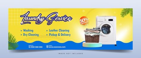 Laundry service horizontal banner | Premium Vector #Freepik #vector #dry-clean #laundry-service #laundromat #laundry-banner Laundry Service, Leather Cleaning, Clean Laundry, Premium Vector, Graphic Resources, Dry Clean