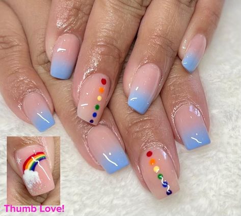 Ombre Pride Nails, Pride Month Nails Acrylic, Pride Month Nails, Ombre Nail Art, Pride Nails, Blue Spray Paint, Ombre Nail, Nail Design Inspiration, Nail Styles